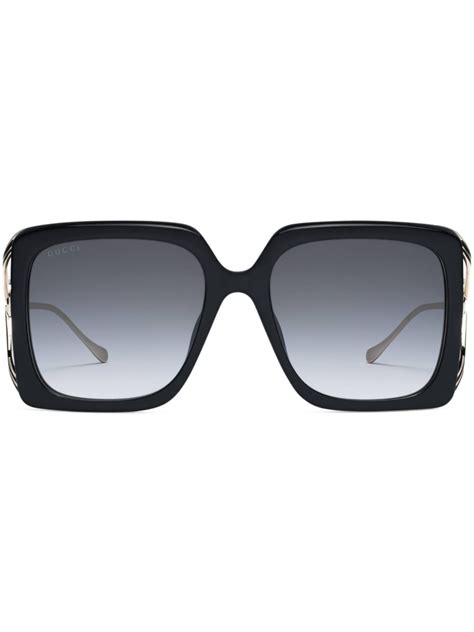 gucci black rectangular sunglasses|Gucci oversize rectangular sunglasses.